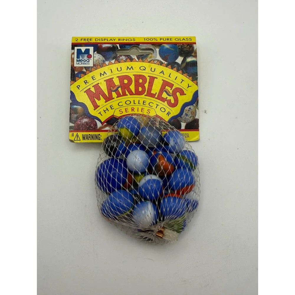 Vtg Mega Marbles Blue Dolphin Collector Series Glass‎ Marbles Vacor Mexico New